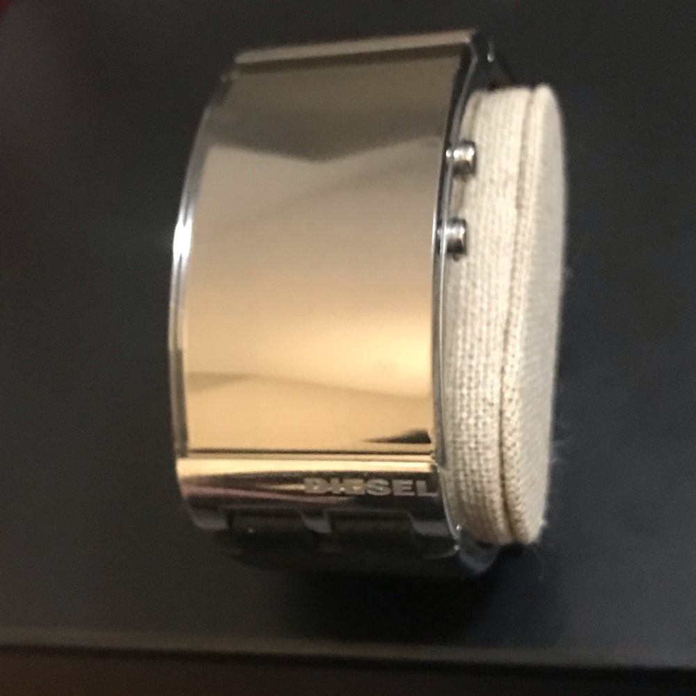 Diesel Men's Black SBA Scrolling LED Digital